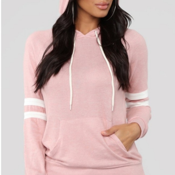 Fashion Nova Tops - Baby pink light weight hoodie